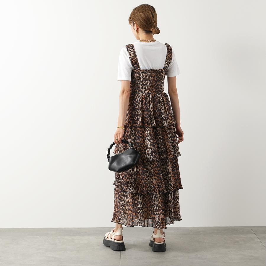 GANNI（ガニー） ワンピース Pleated Georgette Flounce Smock Midi