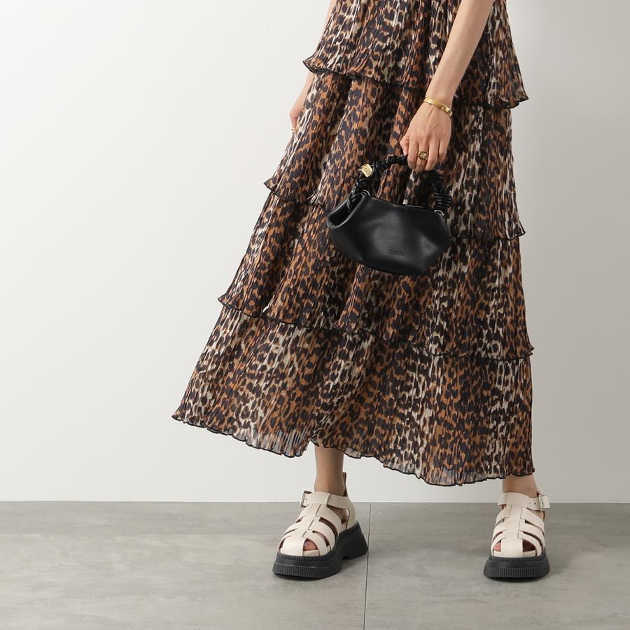GANNI（ガニー） ワンピース Pleated Georgette Flounce Smock Midi