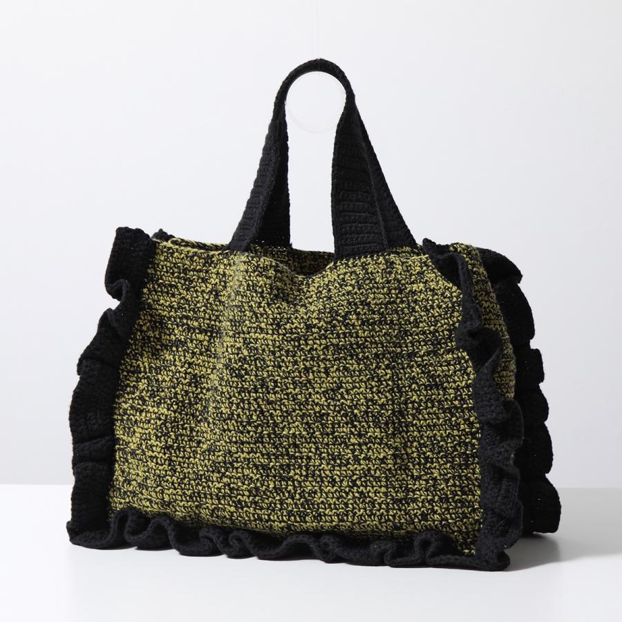 GANNI（ガニー） トートバッグ Cotton Crochet Frill Tote A5812 A5813