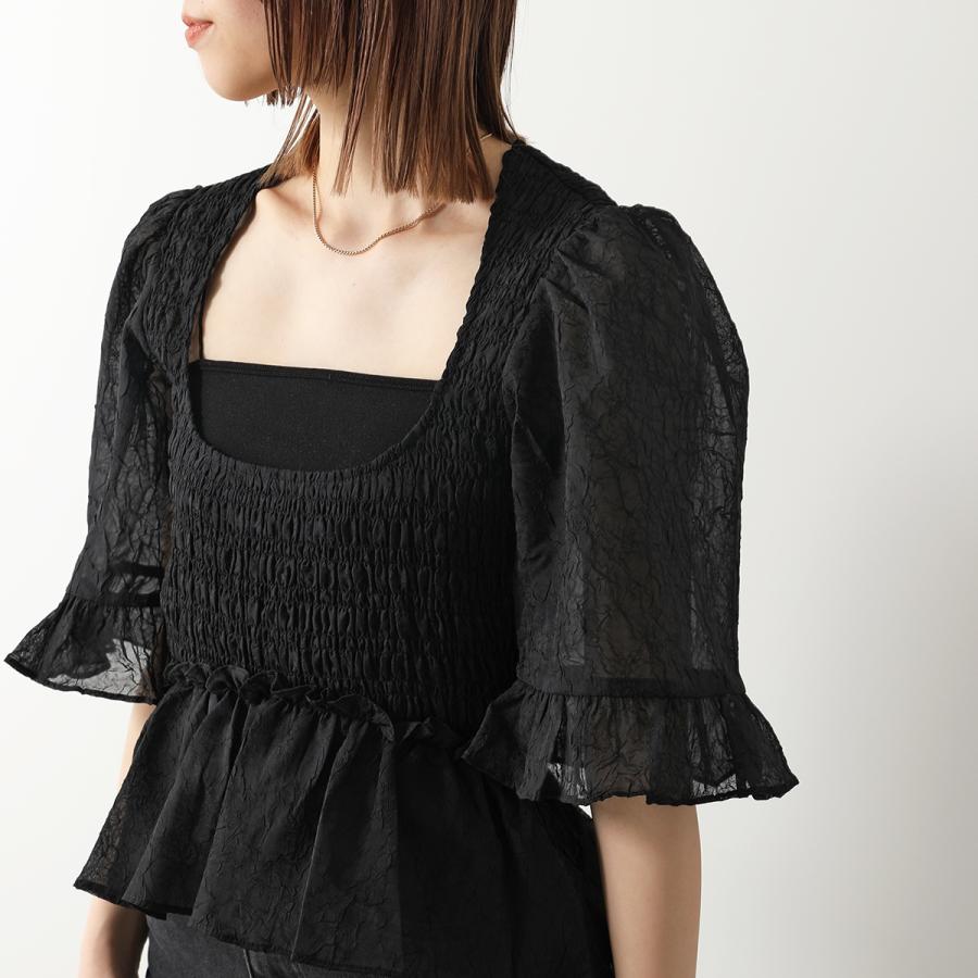 GANNI（ガニー） ブラウス Crinkled Georgette Smock Blouse F8611
