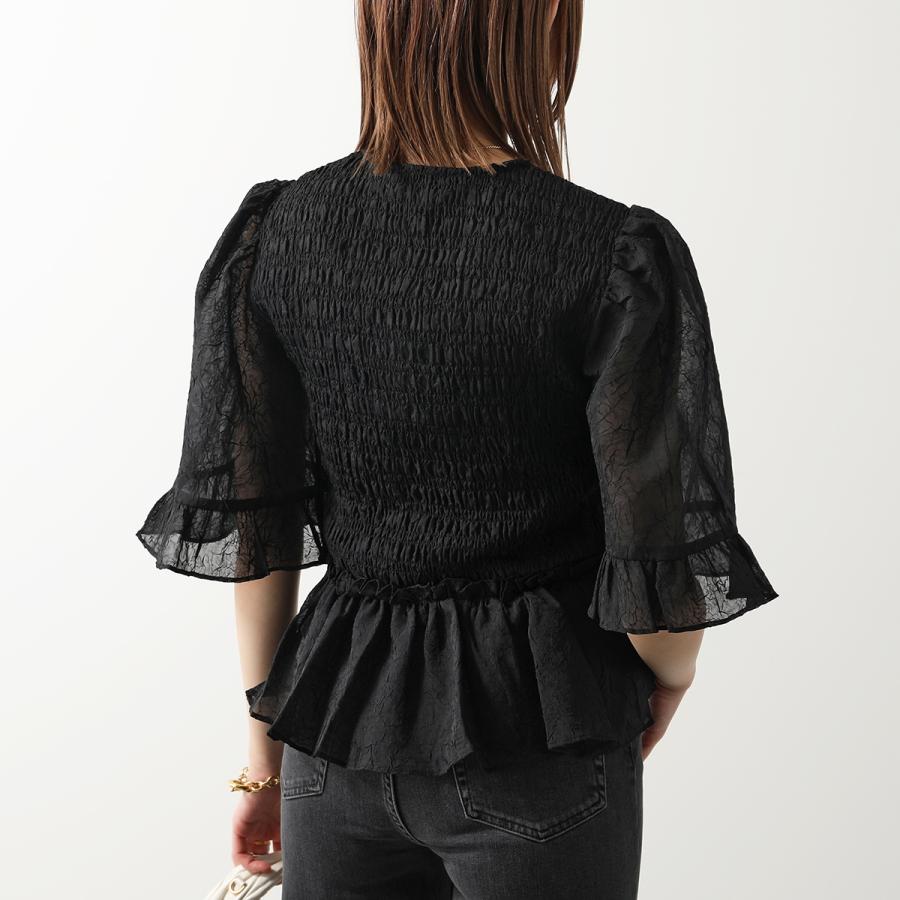 GANNI（ガニー） ブラウス Crinkled Georgette Smock Blouse F8611