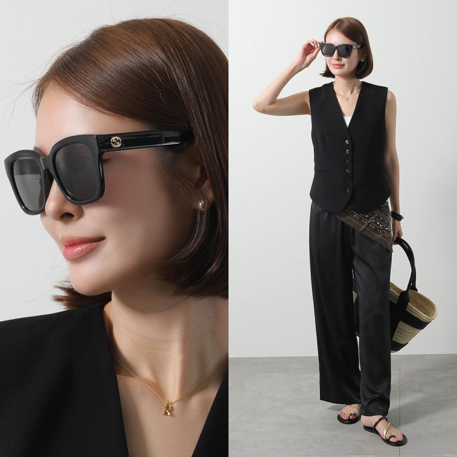 GUCCI グッチ サングラス GG1338SK GG1338S レディース 偏光レンズ ボストン ウェリントン セルフレーム アジアンフィット カラー6色の画像