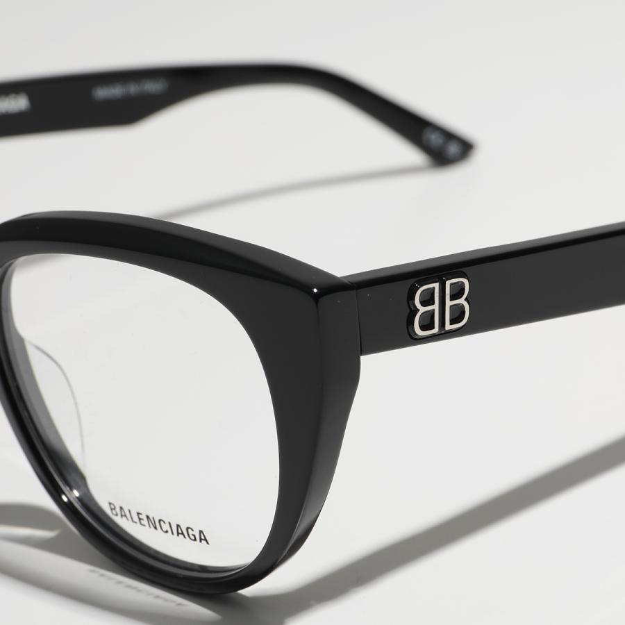 BALENCIAGA バレンシアガ メガネ BB0131O レディース ウェリントン型 伊達メガネ 眼鏡 めがね 黒縁メガネ BBロゴ アイウェア 001/BLACK-BLACK-T｜s-musee｜11
