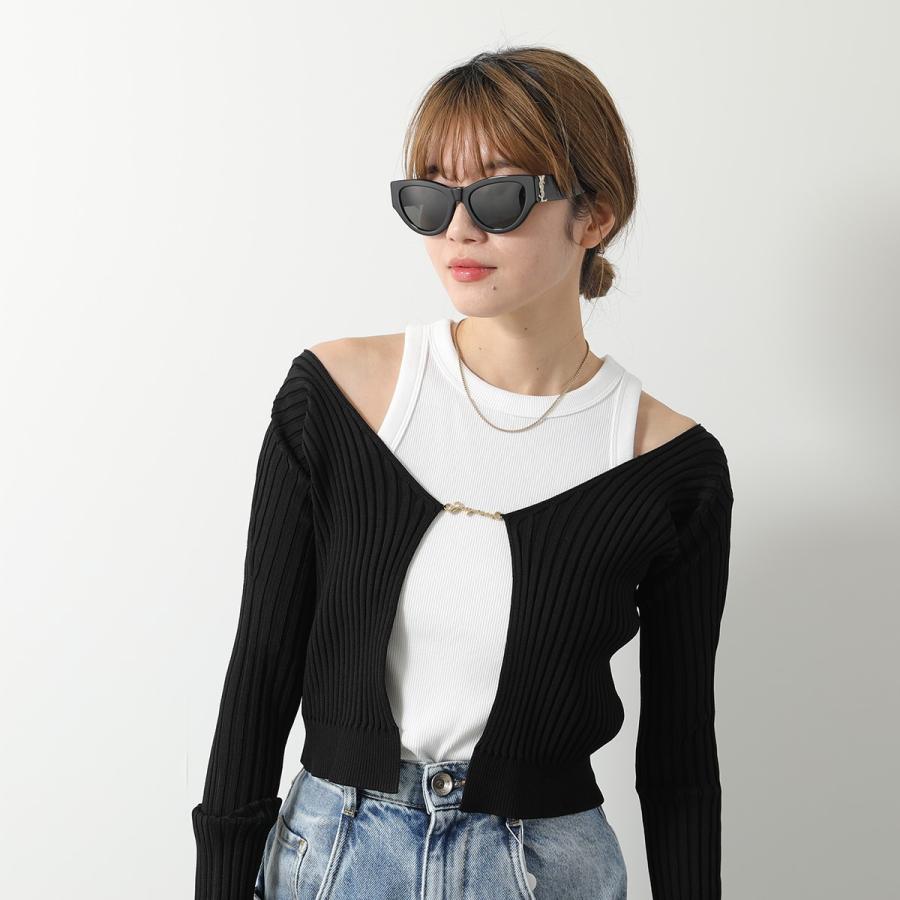 SAINT LAURENT サンローラン サングラス SL M94/F レディース ボストン型 メガネ 伊達メガネ 眼鏡 カサンドラロゴ セルフレーム アイウェア カラー2色の画像