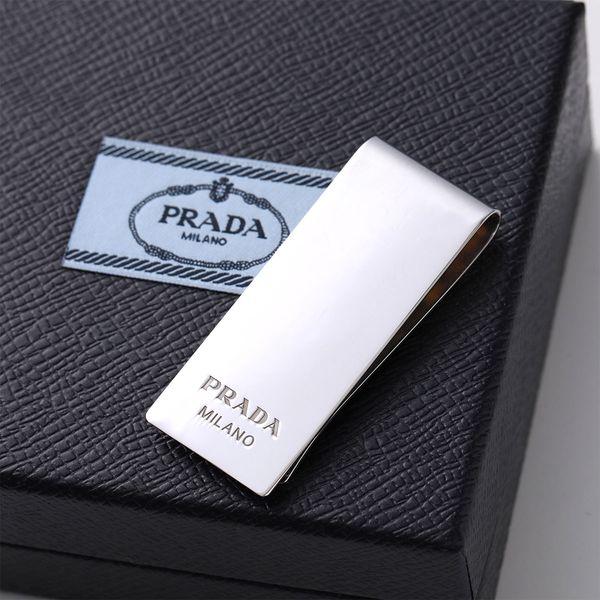 PRADA（プラダ） マネークリップ 2RC014 119 メンズ ロゴ シルバー925