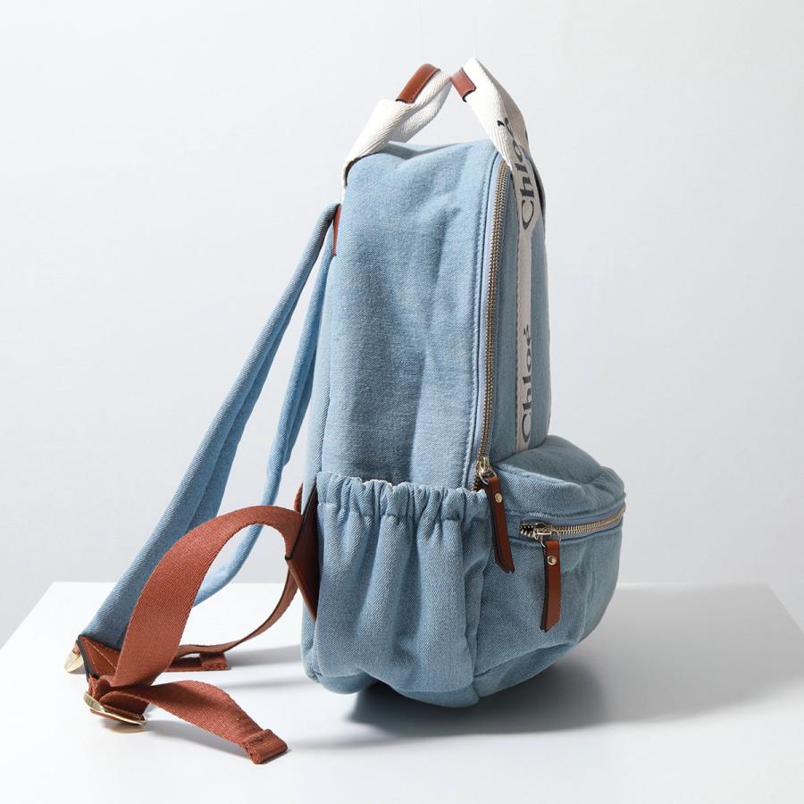 Chloe Kids クロエ キッズ バックパック C20044 レディース ガールズ コットン デニム ロゴ リュック 鞄 Z10/DENIM-BLUE｜s-musee｜06