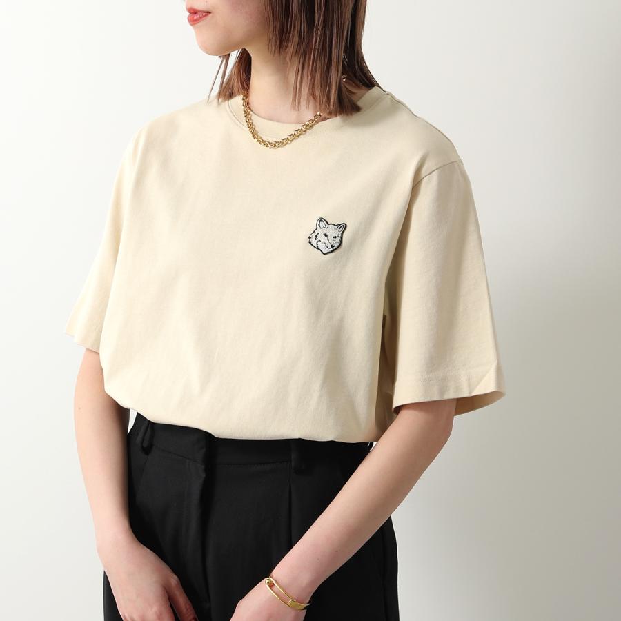 正規品　美品　MAISON KITSUNE 刺繍キツネ Tシャツ　レディース MAISON KITSUNE メゾンキツネ フォックスヘッド パッチ