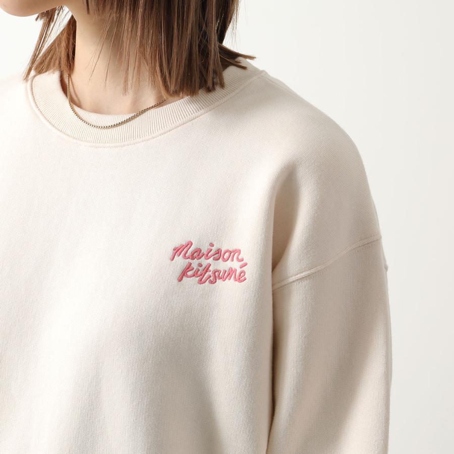 MAISON KITSUNE メゾンキツネ トレーナー MW00314KM0307 レディース スウェット 長袖 裏起毛 ロゴ刺繍 クルーネック FRESH-COTTON｜s-musee｜06