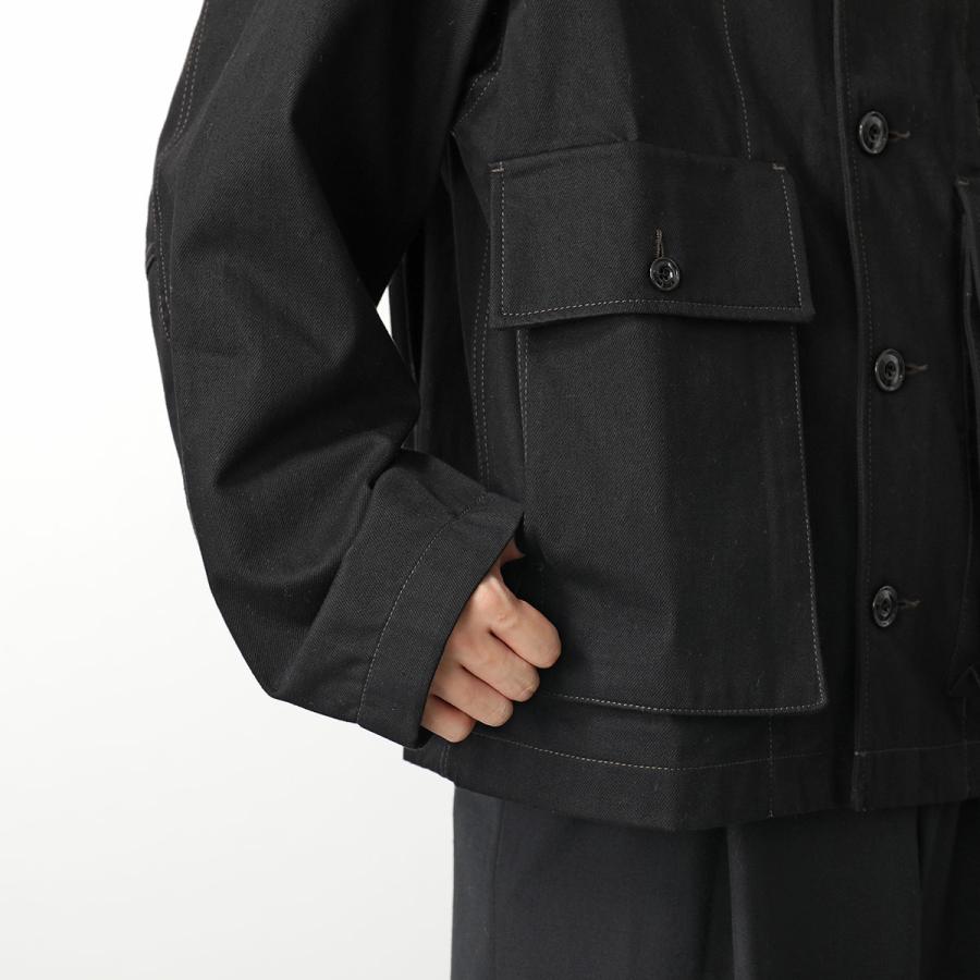 Lemaire ルメール デニムジャケット BOXY JACKET ボクシージャケット OW306 LD1000 メンズ 長袖 ブルゾン BK999/BLACK｜s-musee｜06