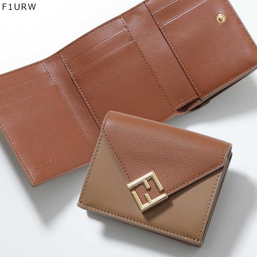 新品 フェンディ FENDI 3つ折り財布 エフ イズ フェンディ ブラウン 茶 ピンク FENDI（フェンディ） 財布 三つ折り財布 ミニ財布 ピーカブー セレリア