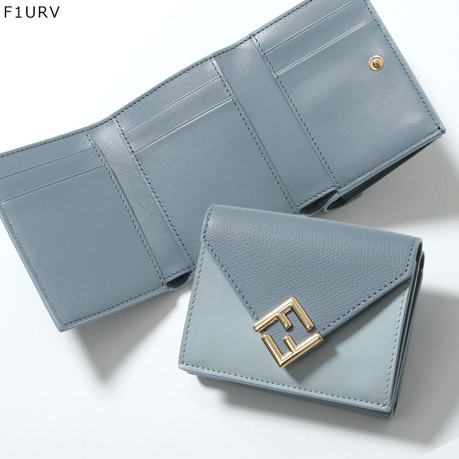 FENDI フェンディ 三つ折り財布 8M0480 ALV4 レディース FFダイヤモンド レザー ミニ財布 豆財布 FFロゴメタル バイカラー 小銭入れあり カラー16色の画像