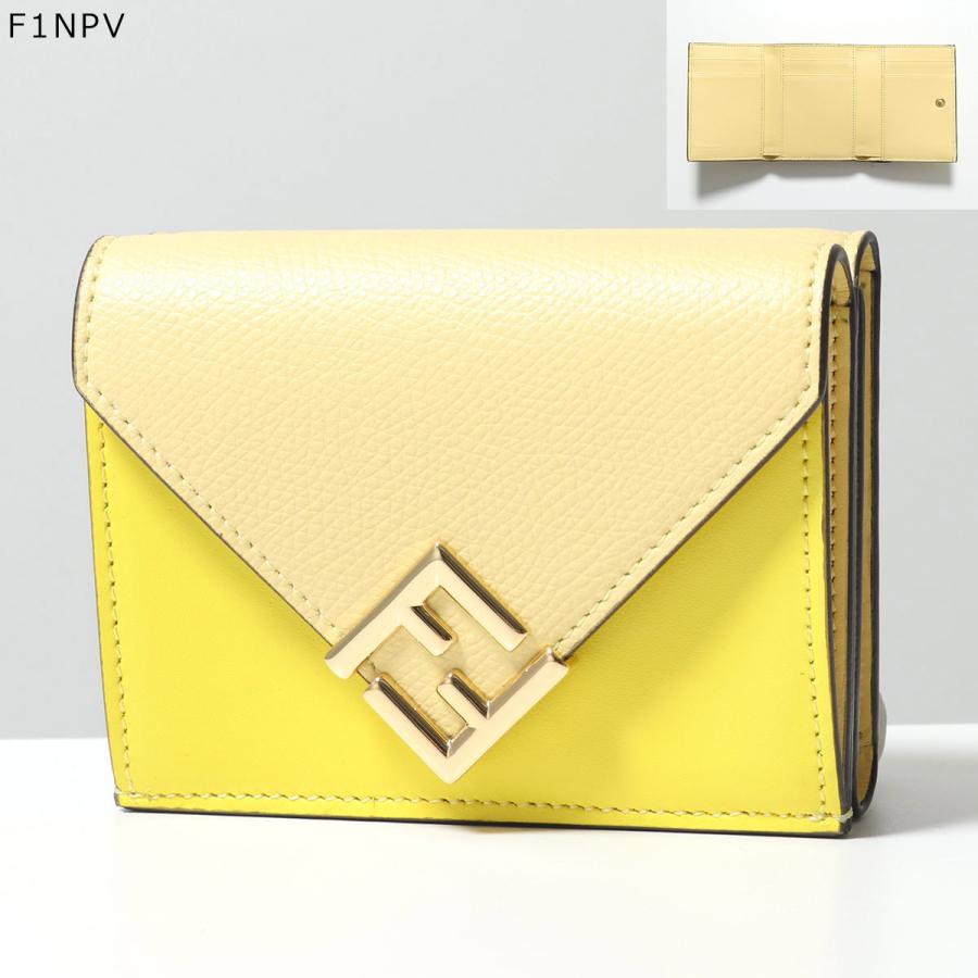 FENDI フェンディ 三つ折り財布 8M0480 ALV4 レディース FFダイヤモンド レザー ミニ財布 豆財布 FFロゴメタル バイカラー 小銭入れあり カラー16色の画像