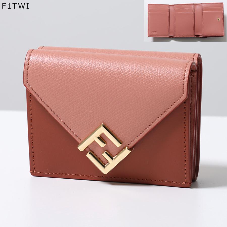 希少✨フェンディ 三つ折り財布 エフイズ FFロゴ 金具 レザー レッド FENDI（フェンディ） 三つ折り財布 8M0480 ALV4 レディース FF