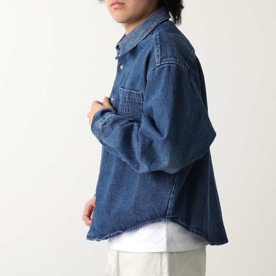 ami paris アミパリス デニム シャツ HSH136.DE0025 メンズ 長袖 ami paris アミパリス デニム シャツ HSH136.DE0025 メンズ 長袖