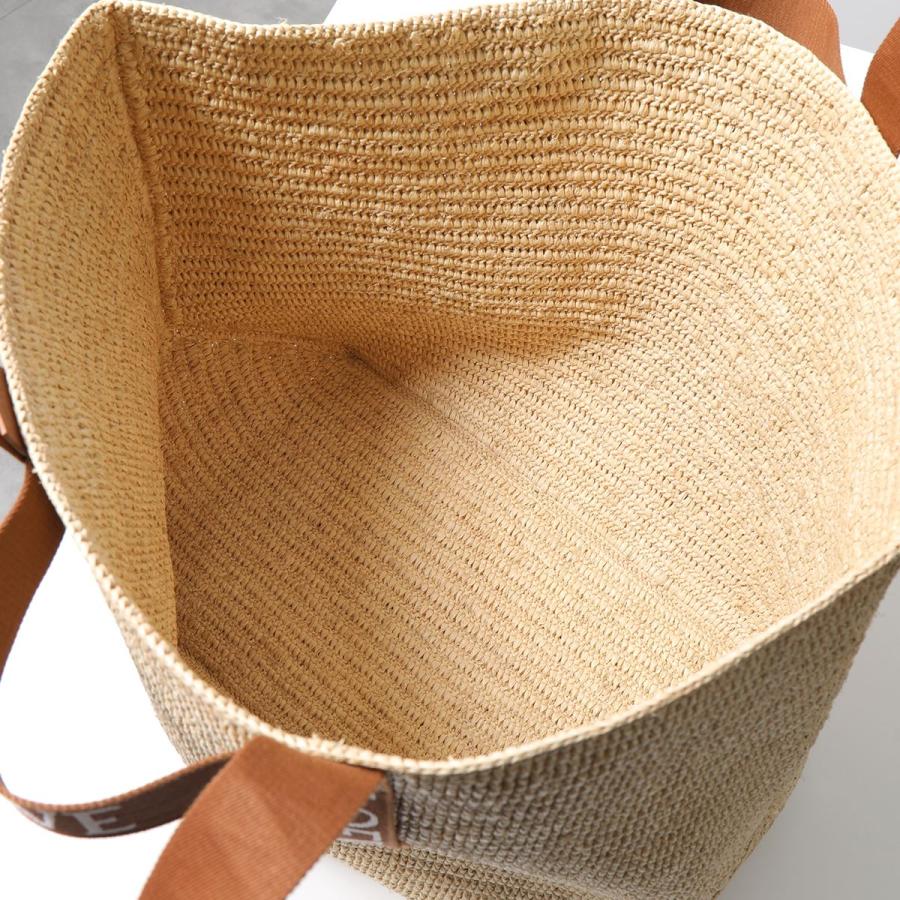 ロエベ　LOEWE カゴバック　ミディアム　美品　保存袋＆ショッパーあり LOEWE】折り畳み可☆ラフィアフォールドショッパー (LOEWE/かごバッグ