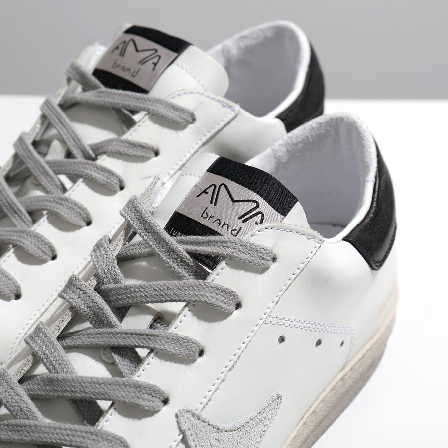 AMA BRAND アマブランド イタリア製 2726 SNEAKER レザーローカットスニーカー 41(26-26.5cm) WHITE/RED スニーカー シューズ【中古】【AMA BRAND】 AMA BRAND アマブランド イタリア製 2726 SNEAKER レザーローカット