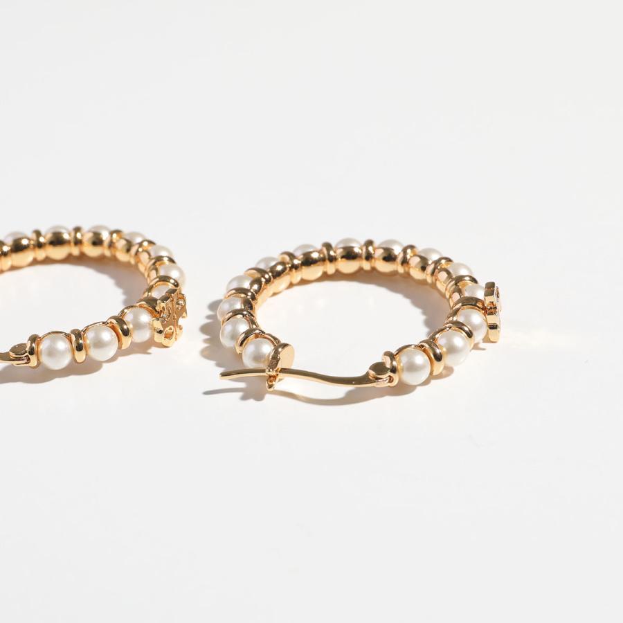 TORY BURCH（トリーバーチ） フープピアス Kira Pearl Hoop キラ