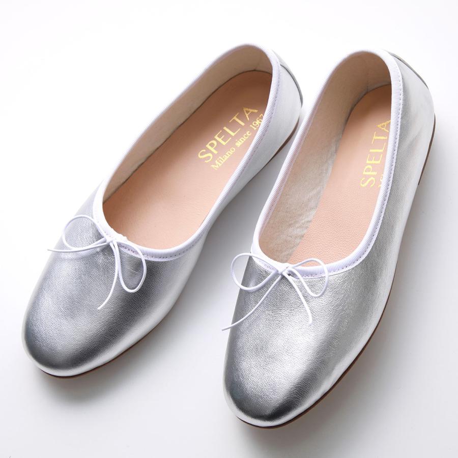 ★美品★ SPLETA OLGA バレエシューズ　シルバー　36 SPELTA スペルタ バレエシューズ OLGA レディース パンプス レザー