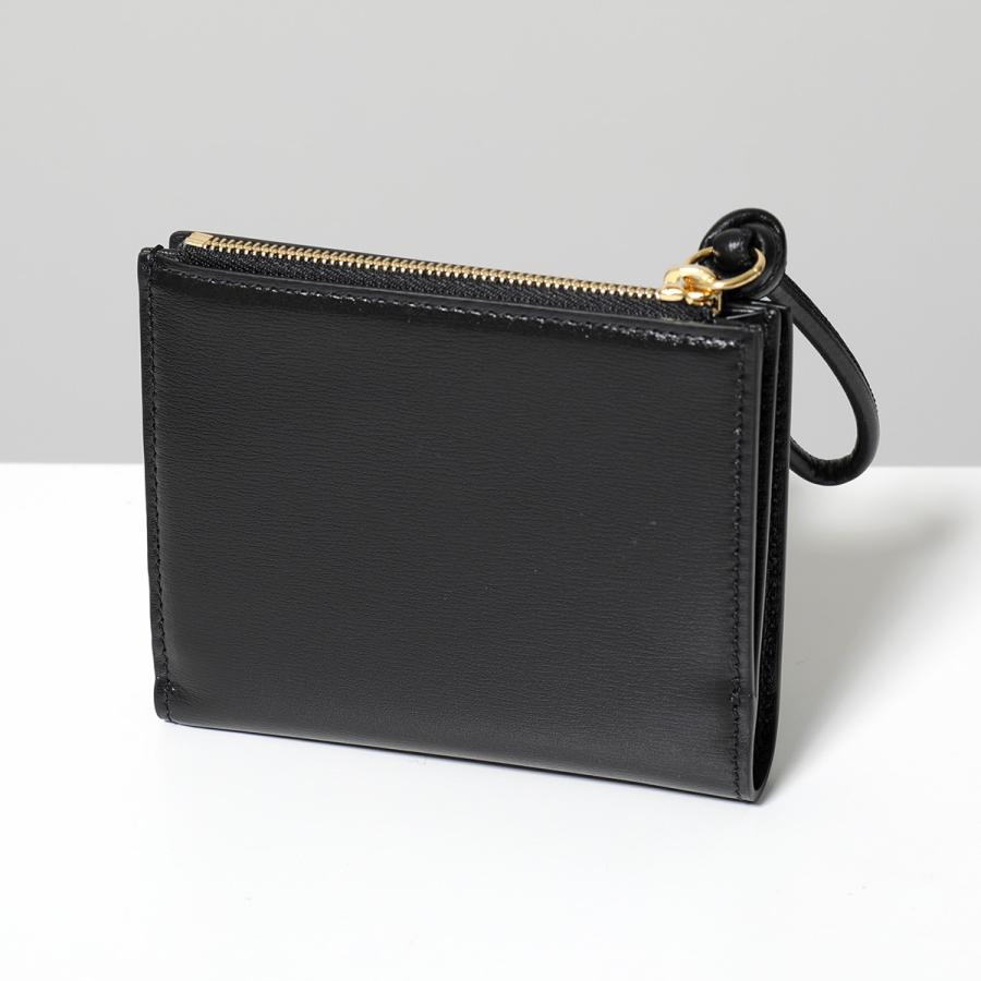 JIL SANDER ジルサンダー 二つ折り財布 J07UI0016 P4841 メンズ レザー ミニ財布 豆財布 ミニウォレット 小銭入れ付き ロゴ 001/BLACKの画像