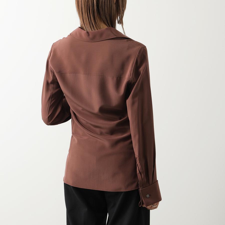 Saint Laurent シルク100% ブラウンシャツ 38 Saint Laurent シルク100% ブラウンシャツ 38 Saint Laurent シルク100