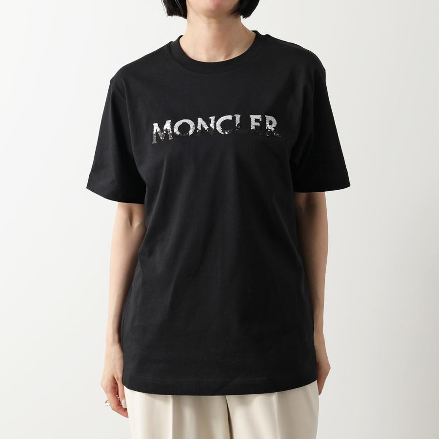 MONCLER モンクレール Tシャツ 8C00028 829HP レディース 半袖 クルーネック カットソー コットン スパンコール 刺繍 ロゴパッチ 999｜s-musee｜05