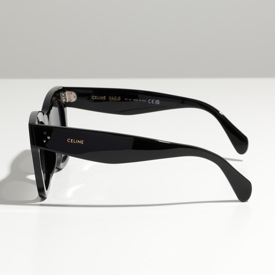 CELINE セリーヌ サングラス 4S004CPLP CL40004I レディース キャットアイ型 ウェリントン型 メガネ 眼鏡 ロゴ アイウェア 38NO/Black｜s-musee｜09
