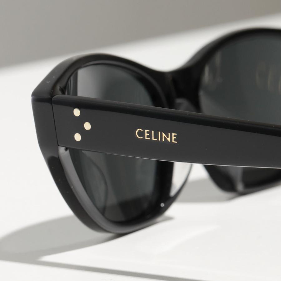 CELINE セリーヌ サングラス 4S251CPLB CL40251U レディース キャットアイ型 メガネ 眼鏡 ロゴ アイウェア 38NO/Black｜s-musee｜11