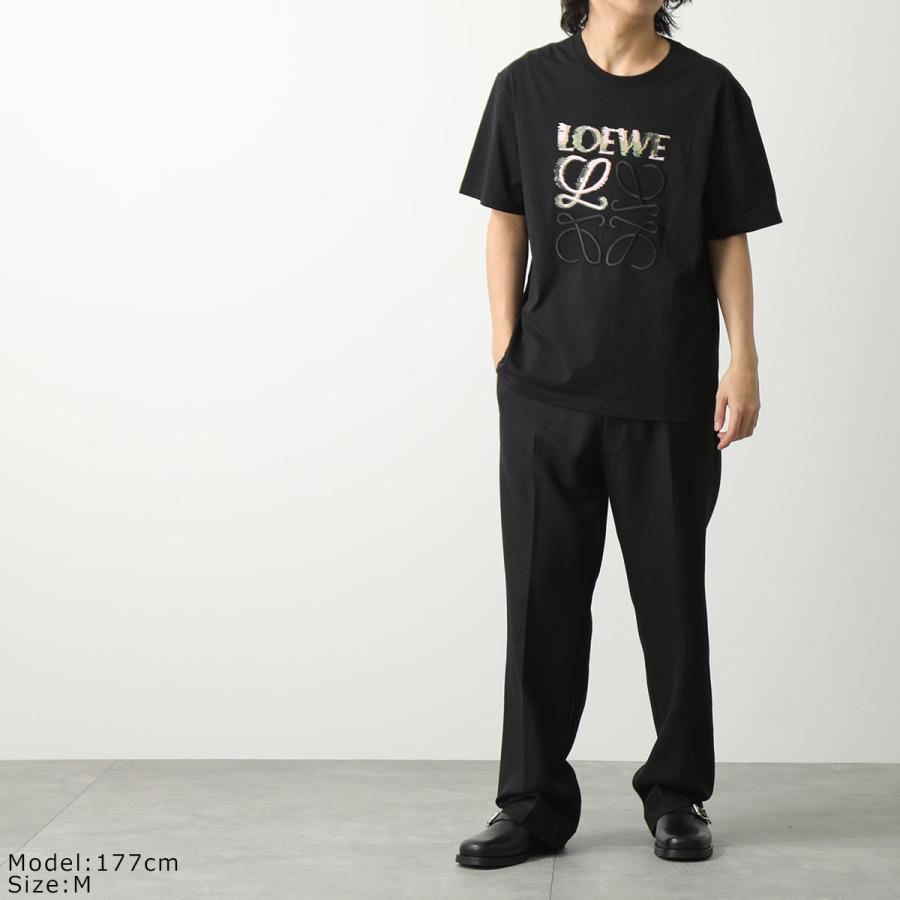 LOEWE ロエベ Tシャツ H526Y22J61 レディース 半袖 カットソー アナグラム ロゴT 刺繍 クルーネック コットン カラー2色｜s-musee｜05