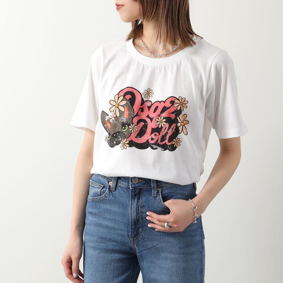 DSQUARED2 ディースクエアード コットン・リネンカットソー Tシャツ 