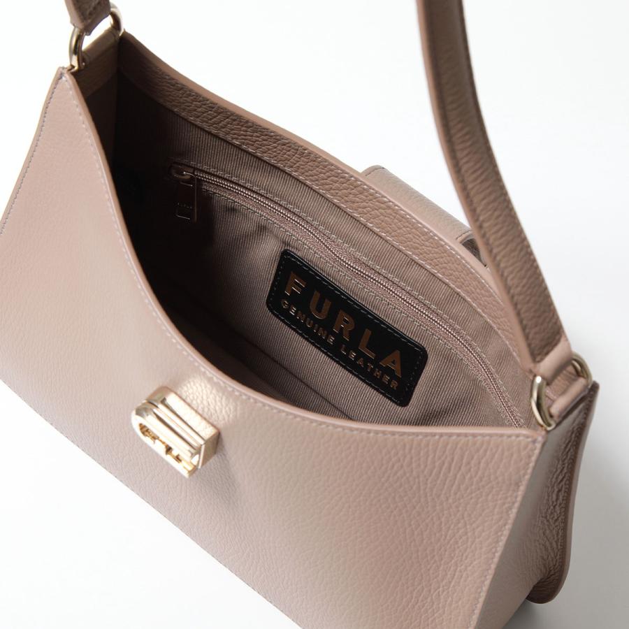 FURLA モノグラム ハンドバッグ Furla Metropolis Top Handle M Women Pink Ortensia Leather Bag