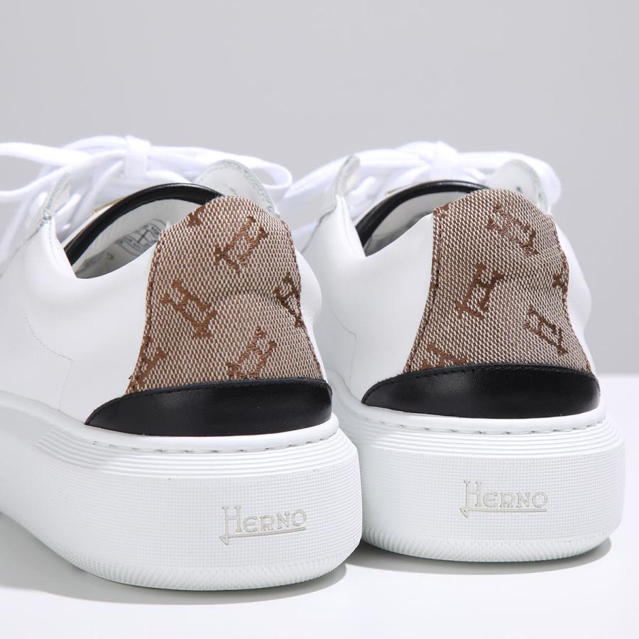 ☆HERNO ヘルノ スニーカー ホワイト レッド ローカット 23cm HERNO（ヘルノ） スニーカー SH001DM SHOE6 レディース ローカット