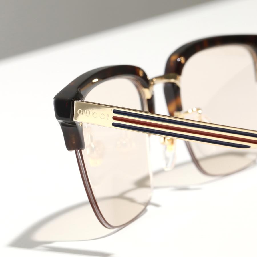 GUCCI クリアフレーム ブラウンレンズ サングラス GUCCI グッチ サングラス GG0911S メンズ スクエア型 ロゴ