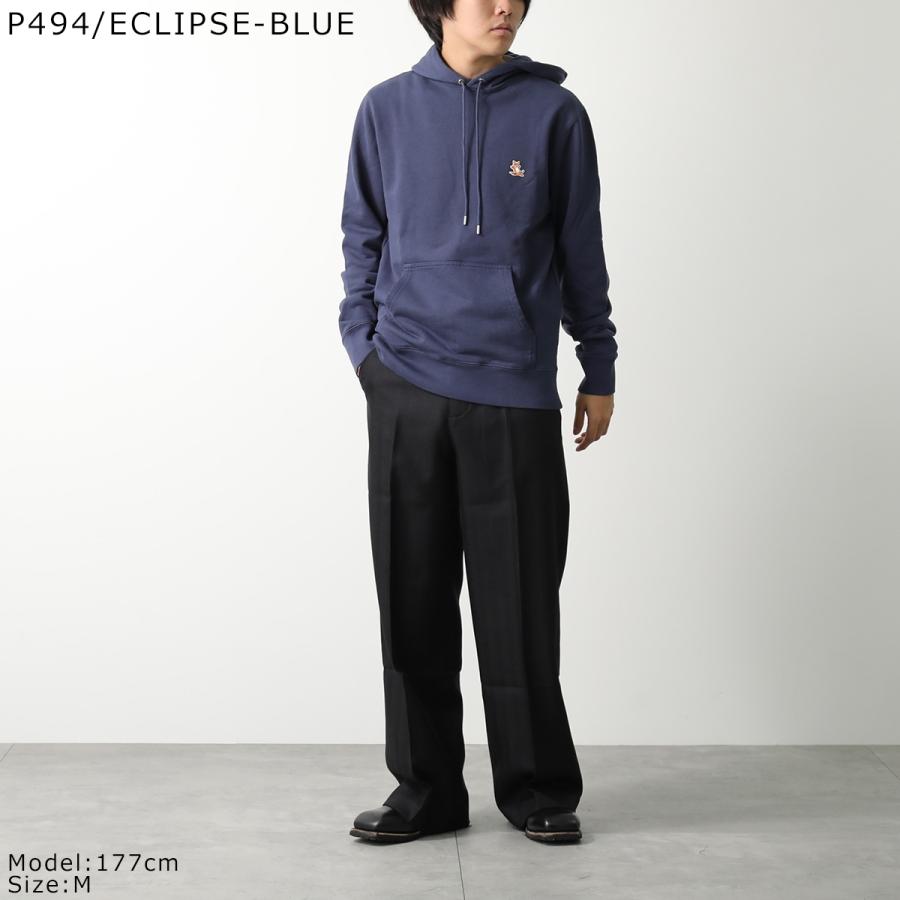 新品　メゾンキツネ　パーカー　S ダブルフォックス　ネイビー　ユニセックス　紺色 MAISON KITSUNE' - 新品 メゾンキツネ パーカー S ダブルフォックス