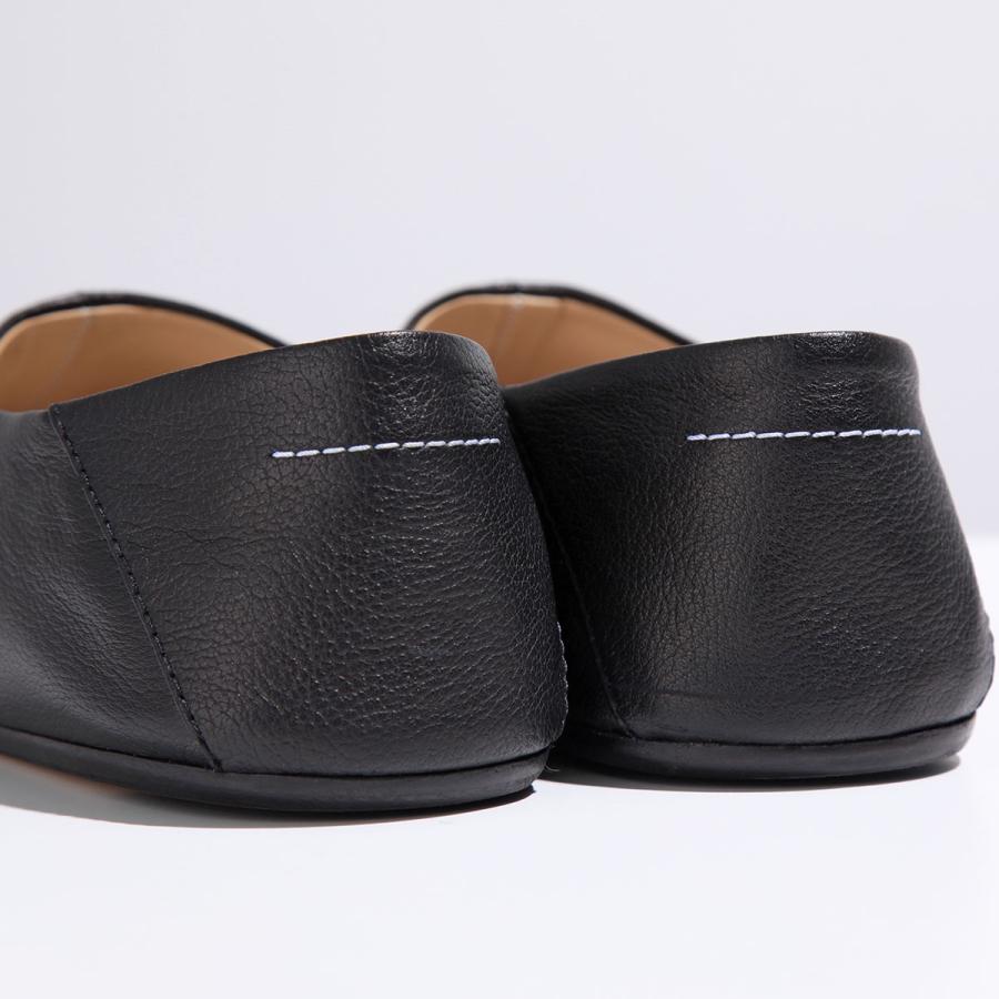 MM6 エムエムシックス　ジップレザーフラット シューズ　ブラック エムエムシックス メゾン マルジェラ MM6 Maison Margiela エムエム6