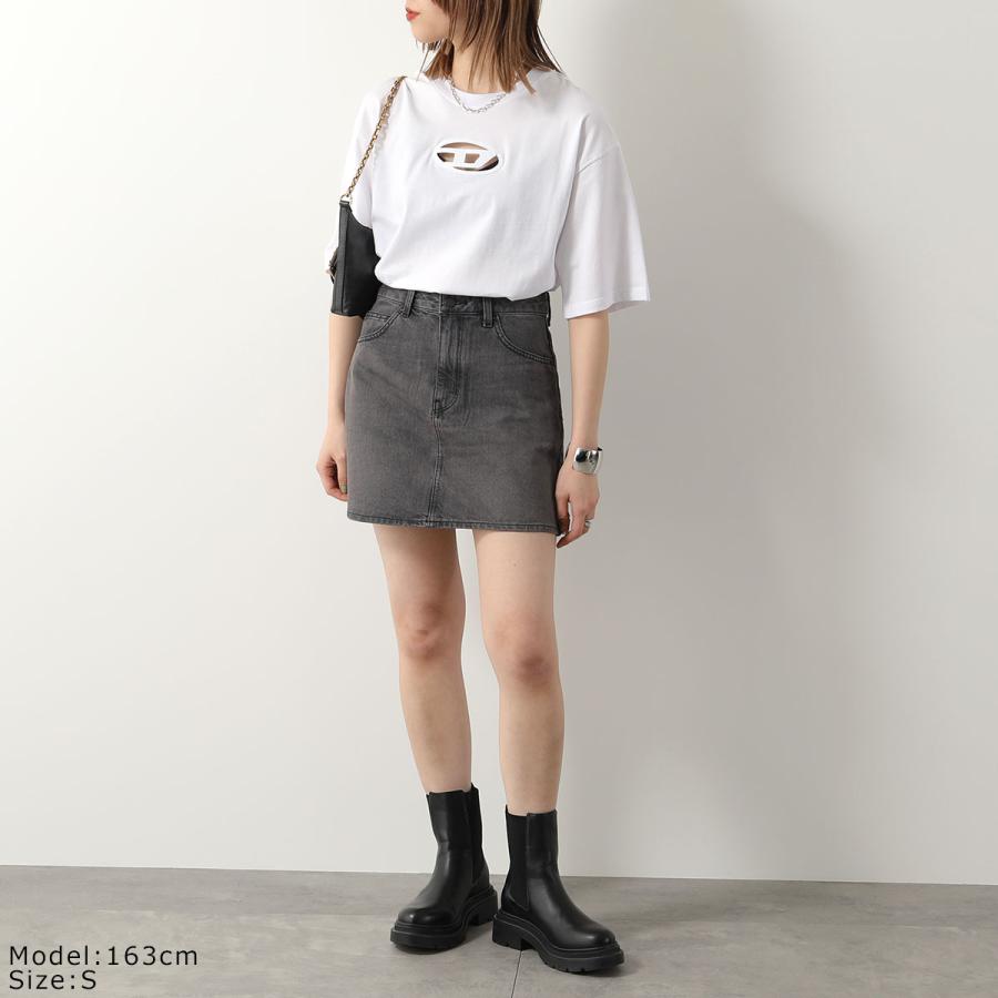 DIESEL ディーゼル Tシャツ T-ROWY-OD A11559 0NIAX レディース 半袖 クルーネック コットン カットアウト ロゴ 刺繍 オーバーサイズ カラー3色｜s-musee｜05