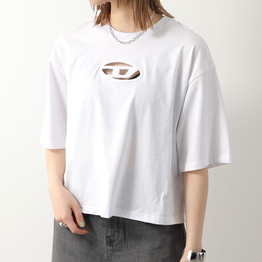 DIESEL ディーゼル Tシャツ T-ROWY-OD A11559 0NIAX レディース 半袖 クルーネック コットン カットアウト ロゴ 刺繍 オーバーサイズ カラー3色｜s-musee｜10