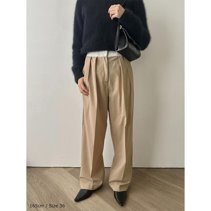 MEIMEIJ メイメイジェイ ワイドパンツ M4EK01 レディース タックパンツ