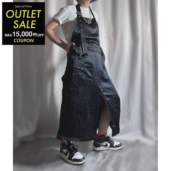 roughatour ラファトゥール ワンピース チャコールグレーエプロンドレス PROVOKE プロヴォーク ワンピース satin apron dress PV-070036