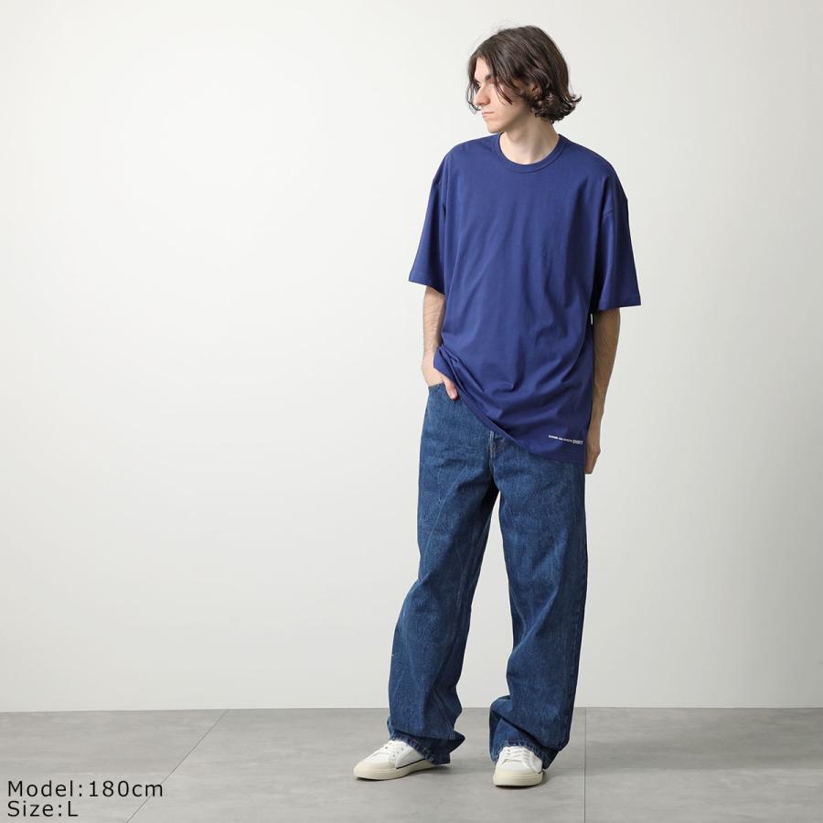 COMME des GARCONS SHIRT コムデギャルソン 半袖 Tシャツ FM T021 S24 メンズ クルーネック コットン ロゴT オーバーサイズ カラー3色｜s-musee｜08