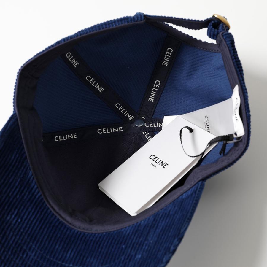 CELINE セリーヌ ベースボールキャップ 2AUT6013Y.07BF レディース トリオンフ 刺繍 コーデュロイ 帽子 ダークブルー｜s-musee｜07