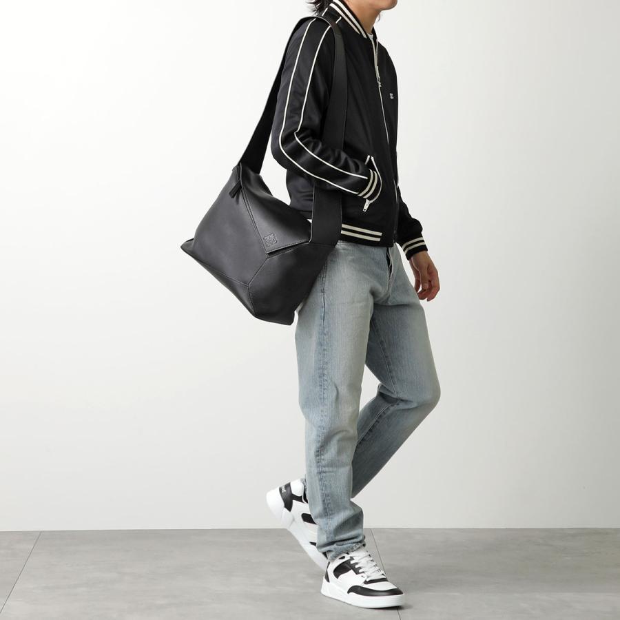 【希少】美品　ロエベ　パズル　メッセンジャー　ショルダー　シボ革　ブラック ロエベ パズル メッセンジャーバッグ レザー ショルダーバッグ