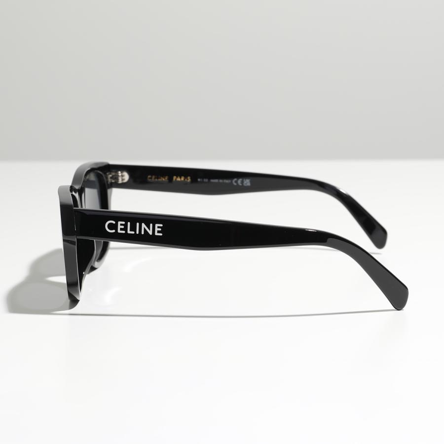 CELINE セリーヌ サングラス 4S249CPLB.38NO CL40249U 01A メンズ スクエア型 ウェリントン型 ロゴ メガネ 眼鏡 セルフレーム アイウェア BLACK