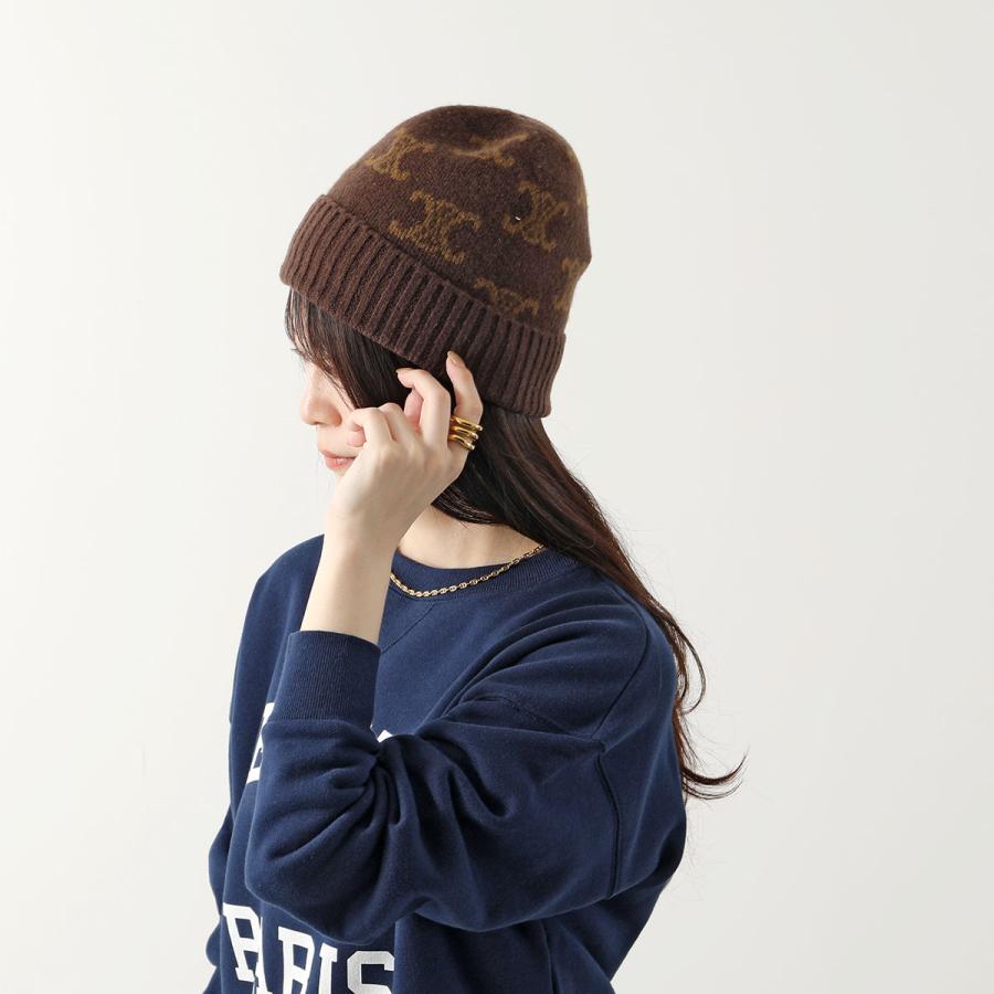 CELINE セリーヌ ニット帽 2AD3M098W.19BR レディース Triomphe CELINE セリーヌ ニット帽 2AD3M098W.19BR レディース Triomphe