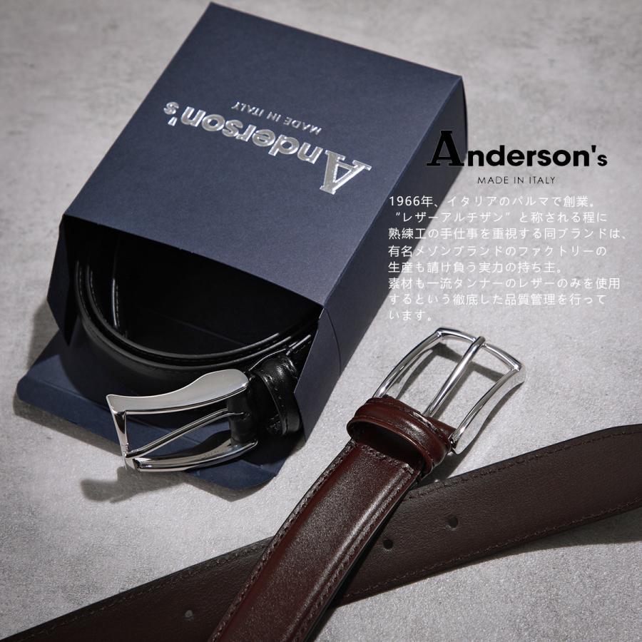 Anderson's アンダーソンズ ベルト A0014 PL01 AF2760 11 メンズ ドレスベルト カーフレザー バックル 30mm 5ホール カラー2色｜s-musee｜14