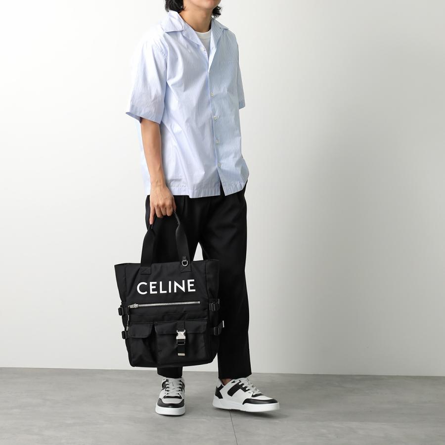 CELINE セリーヌ トートバッグ 116072DMT.38SI メンズ ナイロン ロゴ プリント ショッピングバッグ 鞄 Black｜s-musee｜03