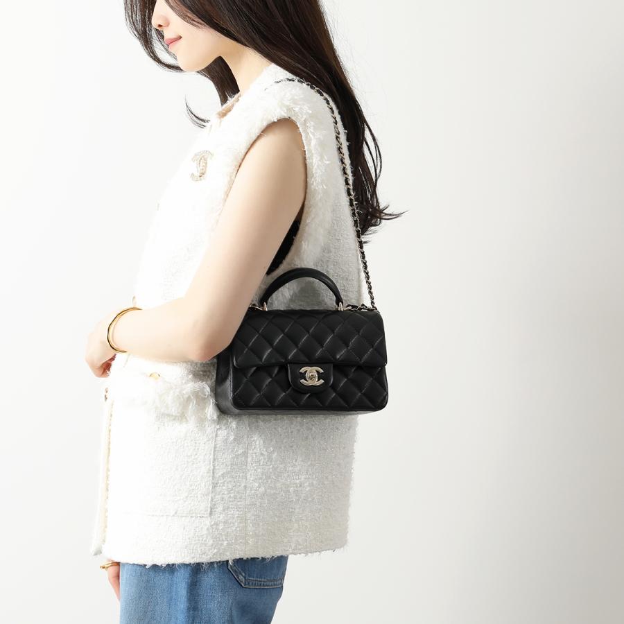シャネル  マトラッセ ココマークチャームラムスキンパール/チェーンショルダーバッグ レディース CHANEL - シャネル マトラッセ ココマークチャームラムスキンパール