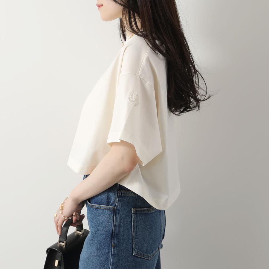 モンクレール MONCLER 2021年 Tシャツ カットソー 半袖 ショートスリーブ ロゴ柄 トップス レディース M ホワイト MONCLER - 美品 モンクレール MONCLER Tシャツ 2021 カットソー