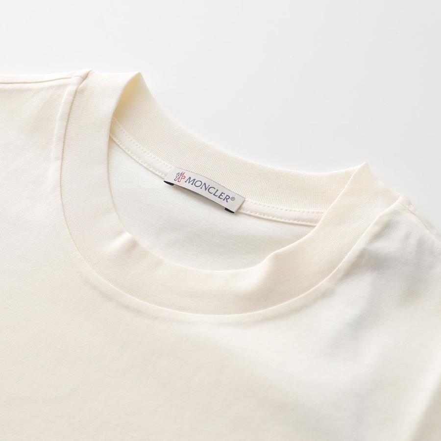良品 MONCLER モンクレール ショートスリーブ クルーネック Tシャツ M ホワイト レディース 古着 中古 USED 中古・古着通販】MONCLER (モンクレール) 半袖カットソー SS T SHIRT