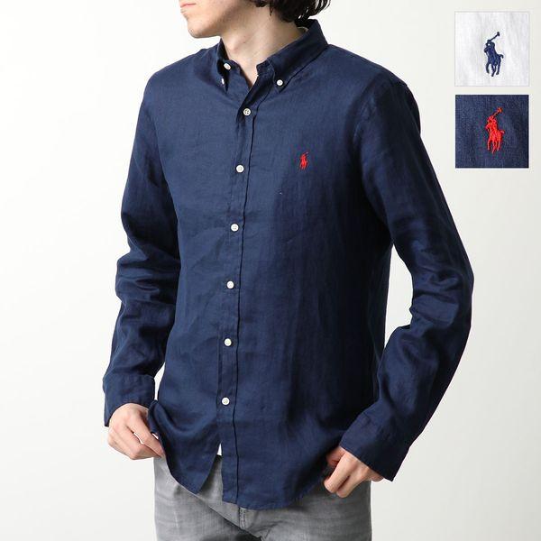 POLO RALPH LAUREN（ポロ・ラルフローレン） ポロ ラルフローレン 長袖 シャツ 710829443 メンズ 麻 リネン ポニー ...