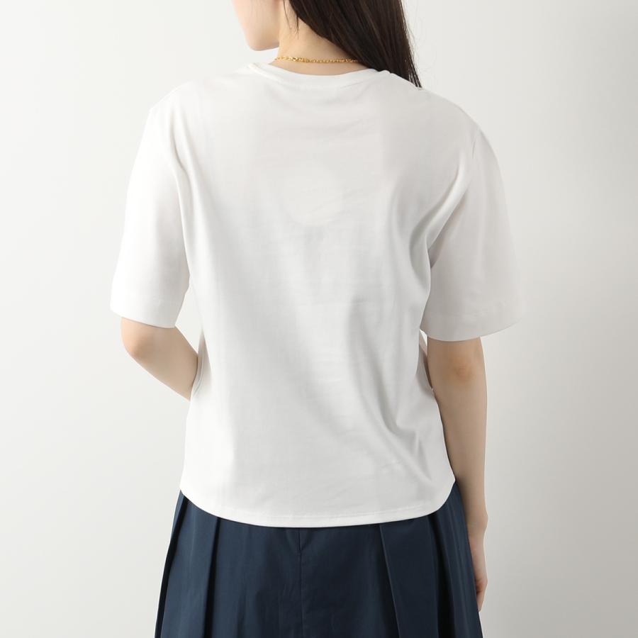 Chloe KIDS クロエ キッズ Tシャツ C20109 レディース ガールズ 半袖 カットソー コットン ロゴT 刺繍 クルーネック 117/OFF-WHITE｜s-musee｜07